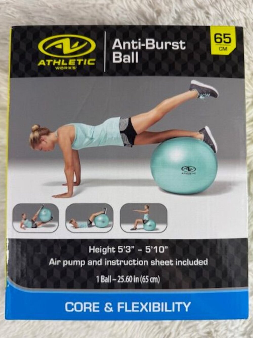 5pc Yoga Set Anti-Burst Ball Air Pump + GAIAM Yoga Block + GAIAM Yoga Mat + Tote - Picture 8 of 16